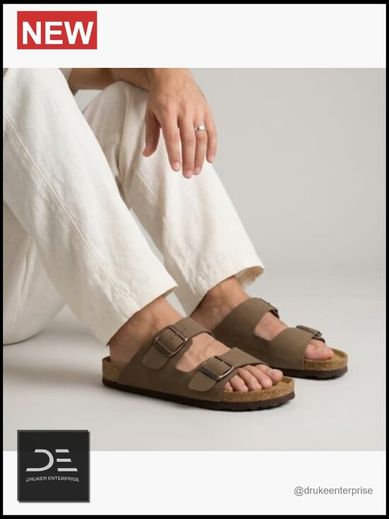 Cork Footbed Men\'s Sandals with Adjustable Buckle Slides main image 5